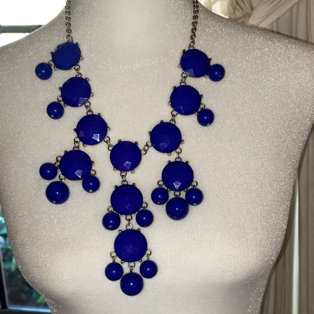 Body Central Royal Blue Bubble Necklace